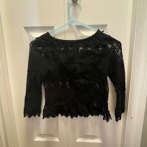 Black lace shirt